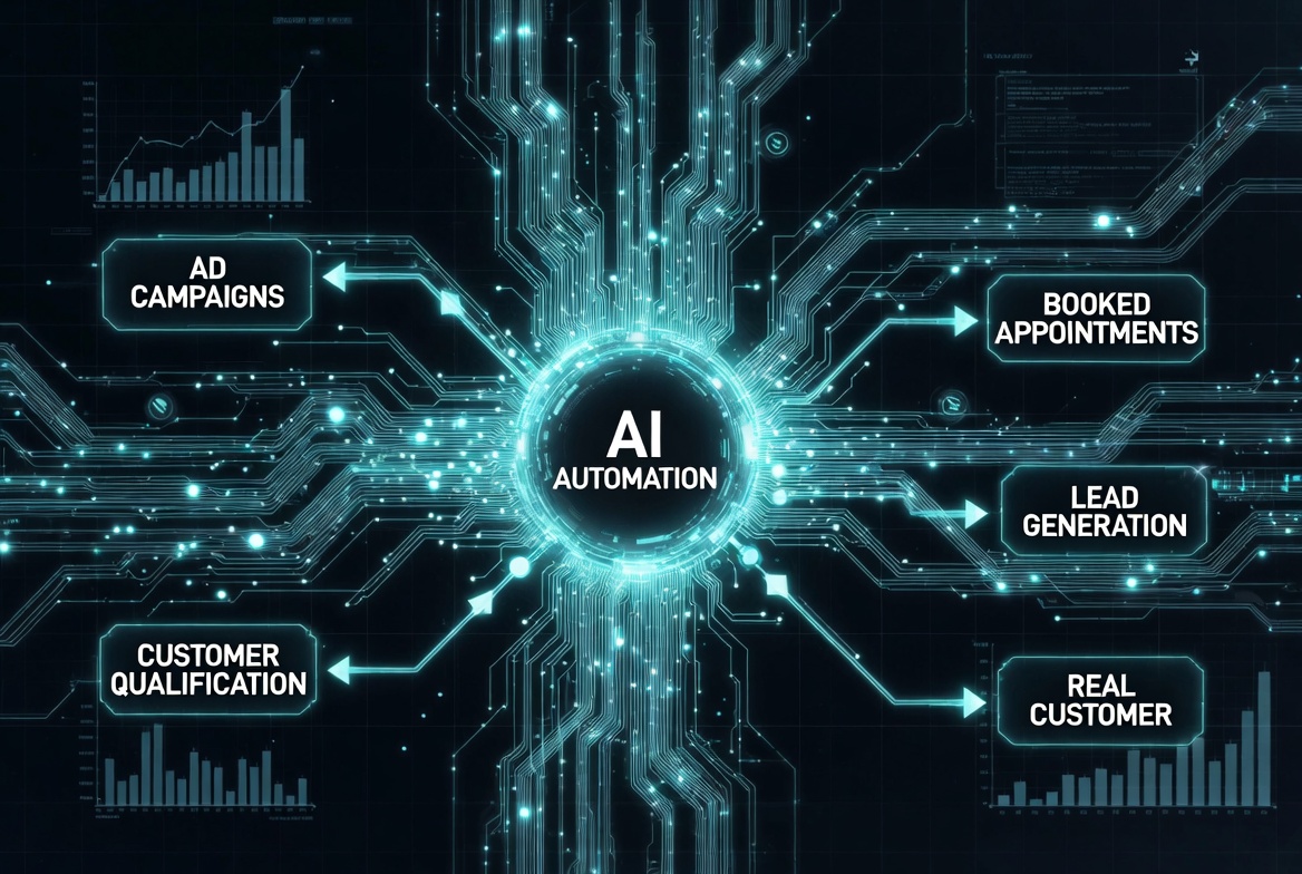 AI Automation driving ad campaigns, lead generation, and booked appointments